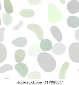 Light Green vector seamless texture with disks. Blurred decorative design in abstract style with bubbles. Pattern for design of fabric, wallpapers.