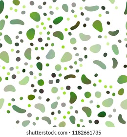 Light Green vector seamless texture with disks. Abstract illustration with colored bubbles in nature style. Design for textile, fabric, wallpapers.