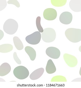 Light Green vector seamless texture with disks. Colorful illustration with blurred circles in nature style. Pattern for design of fabric, wallpapers.