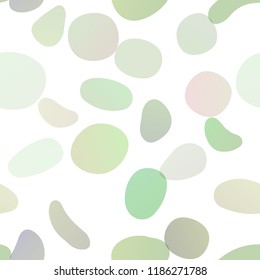 Light Green vector seamless texture with disks. Blurred bubbles on abstract backdrop with colorful gradient. Template for business cards, websites.