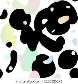 Light Green vector seamless texture with disks. Blurred decorative design in abstract style with bubbles. Trendy design for wallpaper, fabric makers.