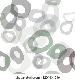 Light Green vector seamless texture with disks. Modern abstract illustration with colorful water drops. Pattern for trendy fabric, wallpapers.