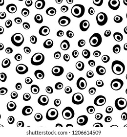 Light Green vector seamless texture with disks. Abstract illustration with colored bubbles in nature style. Pattern for design of window blinds, curtains.