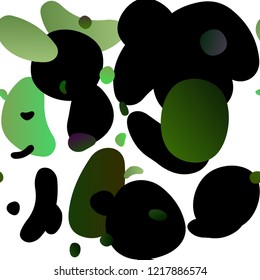 Light Green vector seamless texture with disks. Blurred bubbles on abstract backdrop with colorful gradient. Pattern for trendy fabric, wallpapers.