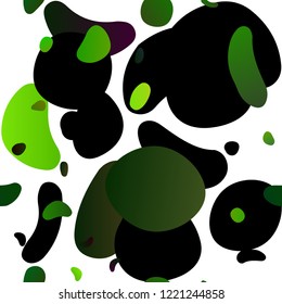 Light Green vector seamless texture with disks. Abstract illustration with colored bubbles in nature style. Pattern for design of fabric, wallpapers.