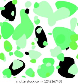 Light Green vector seamless texture with disks. Abstract illustration with colored bubbles in nature style. Design for wallpaper, fabric makers.