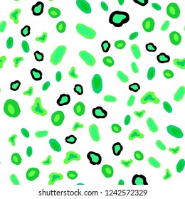 Light Green vector seamless texture with disks. Illustration with set of shining colorful abstract circles. Pattern for design of fabric, wallpapers.