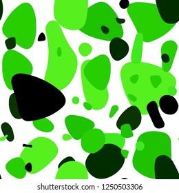 Light Green vector seamless texture with disks. Blurred bubbles on abstract background with colorful gradient. Design for textile, fabric, wallpapers.