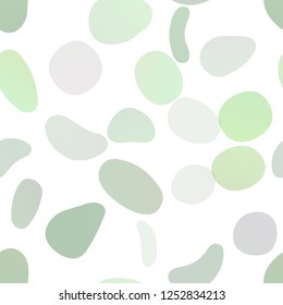 Light Green vector seamless texture with disks. Blurred decorative design in abstract style with bubbles. Pattern for design of window blinds, curtains.