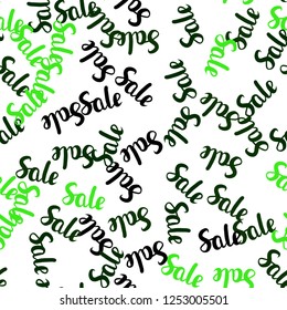 Light Green vector seamless texture with selling prices 70, 90 %. Colorful set of  percentage signs in simple style. Backdrop for ads, leaflets of Black Friday.