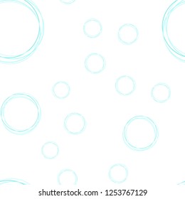 Light Green vector seamless texture with disks. Glitter abstract illustration with blurred drops of rain. Design for wallpaper, fabric makers.