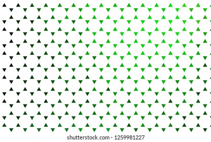Light Green vector seamless texture in triangular style. Glitter abstract illustration with triangular shapes. Pattern for design of window blinds, curtains.
