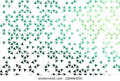 Light Green vector seamless texture in triangular style. Illustration with set of colorful triangles. Pattern for trendy fabric, wallpapers.