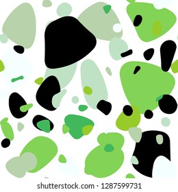 Light Green vector seamless texture with disks. Blurred decorative design in abstract style with bubbles. Texture for window blinds, curtains.