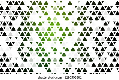 Light Green vector seamless texture in triangular style. Beautiful illustration with triangles in nature style. Pattern for design of window blinds, curtains.