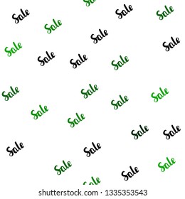 Light Green vector seamless texture with selling simbols. Colorful set of  percentage signs in simple style. Backdrop for mega promotions, discounts.