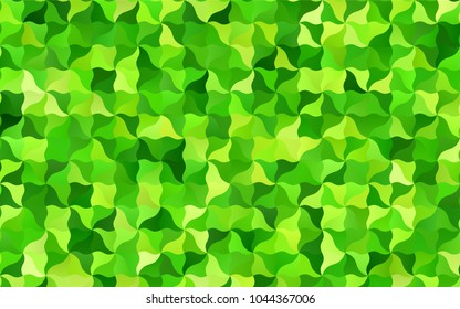 Light Green vector shining cranked background. A vague circumflex abstract illustration with gradient. The textured pattern can be used for background.
