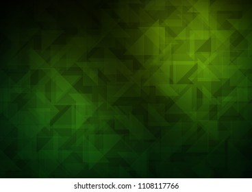 Light Green vector shining hexagonal template. An elegant bright illustration with gradient. The best triangular design for your business.