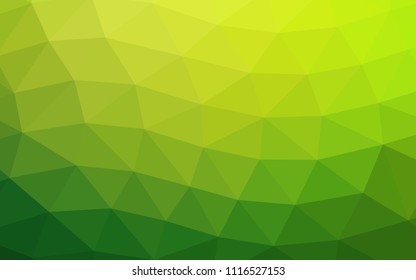 Light Green vector shining hexagonal shining triangular. Shining illustration, which consist of triangles. Brand new style for your business design.