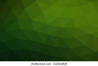 Light Green vector shining hexagonal shining triangular. Brand new colored illustration in blurry style with gradient. Brand new design for your business.