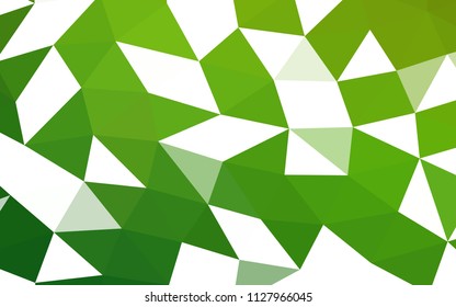 Light Green vector shining hexagonal shining triangular. A vague abstract illustration with gradient. The textured pattern can be used for background.