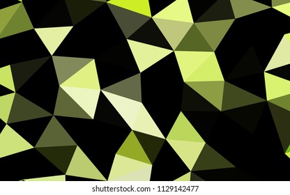 Light Green vector shining hexagonal shining triangular. A sample with polygonal shapes. Triangular pattern for your business design.