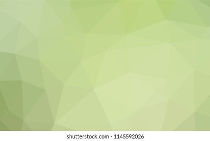 Light Green vector shining hexagonal template. Glitter abstract illustration with an elegant design. The best triangular design for your business.