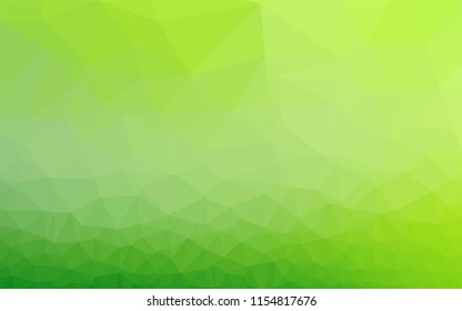 Light Green vector shining hexagonal pattern. Creative geometric illustration in Origami style with gradient. Triangular pattern for your business design.