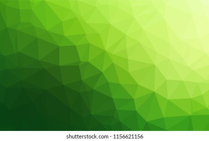 Light Green vector shining hexagonal pattern. Creative illustration in halftone style with gradient. Brand new design for your business.