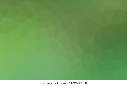 Light Green vector shining hexagonal background. Triangular geometric sample with gradient.  The completely new template can be used for your brand book.