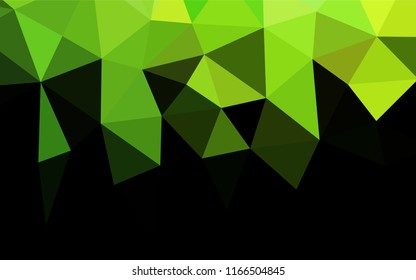 Light Green vector shining hexagonal template. Creative geometric illustration in Origami style with gradient. The template can be used as a background for cell phones.