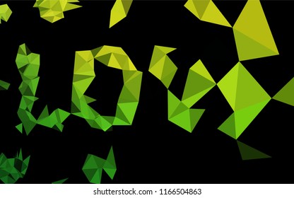 Light Green vector shining hexagonal template. A completely new color illustration in a vague style. The best triangular design for your business.