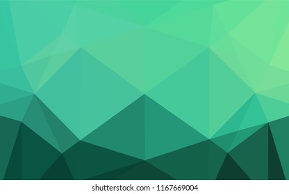 Light Green vector shining hexagonal background. A sample with polygonal shapes. The elegant pattern can be used as part of a brand book.