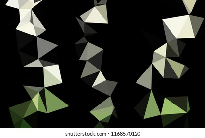 Light Green vector shining hexagonal background. Triangular geometric sample with gradient.  The elegant pattern can be used as part of a brand book.