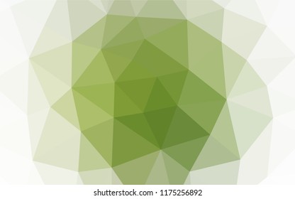 Light Green vector shining hexagonal pattern. Creative illustration in halftone style with gradient. The polygonal design can be used for your web site.