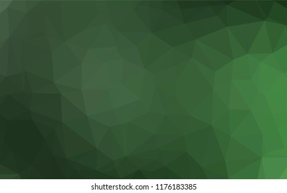 Light Green vector shining hexagonal template. Creative illustration in halftone style with gradient. Brand new design for your business.