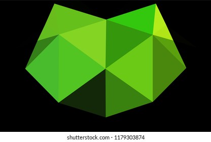 Light Green vector shining hexagonal template. A vague abstract illustration with gradient. Brand new style for your business design.