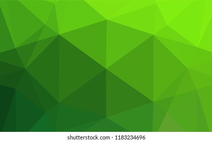 Light Green vector shining hexagonal template. A vague abstract illustration with gradient. Brand new design for your business.