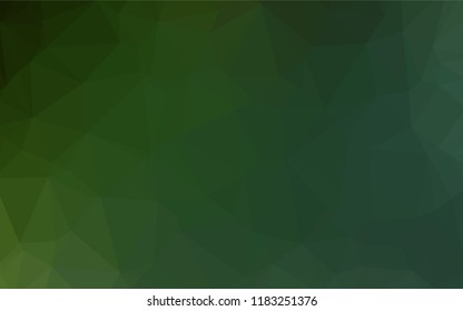 Light Green vector shining hexagonal pattern. Colorful illustration in abstract style with gradient. Triangular pattern for your business design.