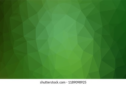 Light Green vector shining hexagonal template. Shining colored illustration in a Brand new style. Triangular pattern for your business design.