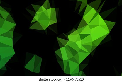 Light Green vector shining hexagonal background. Modern geometrical abstract illustration with gradient. A completely new design for your business.