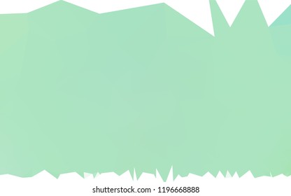 Light Green vector shining hexagonal pattern. Triangular geometric sample with gradient.  Brand new style for your business design.