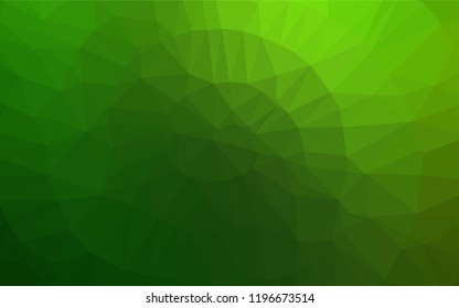 Light Green vector shining hexagonal background. Shining colored illustration in a Brand new style. The best triangular design for your business.