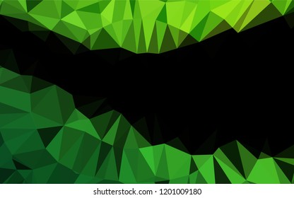 Light Green vector shining hexagonal template. Shining illustration, which consist of triangles. Brand new design for your business.