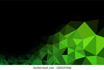 Light Green vector shining hexagonal pattern. A completely new color illustration in a vague style. Triangular pattern for your business design.