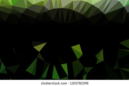 Light Green vector shining hexagonal pattern. Colorful abstract illustration with gradient. The best triangular design for your business.