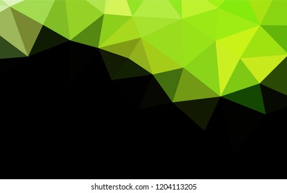 Light Green vector shining hexagonal background. Triangular geometric sample with gradient.  A completely new design for your business.