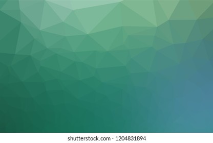 Light Green vector shining hexagonal template. A completely new color illustration in a vague style. The textured pattern can be used for background.