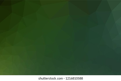 Light Green vector shining hexagonal background. Colorful abstract illustration with gradient. The best triangular design for your business.
