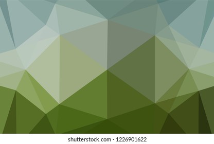 Light Green vector shining hexagonal template. Shining colored illustration in a Brand new style. Triangular pattern for your business design.